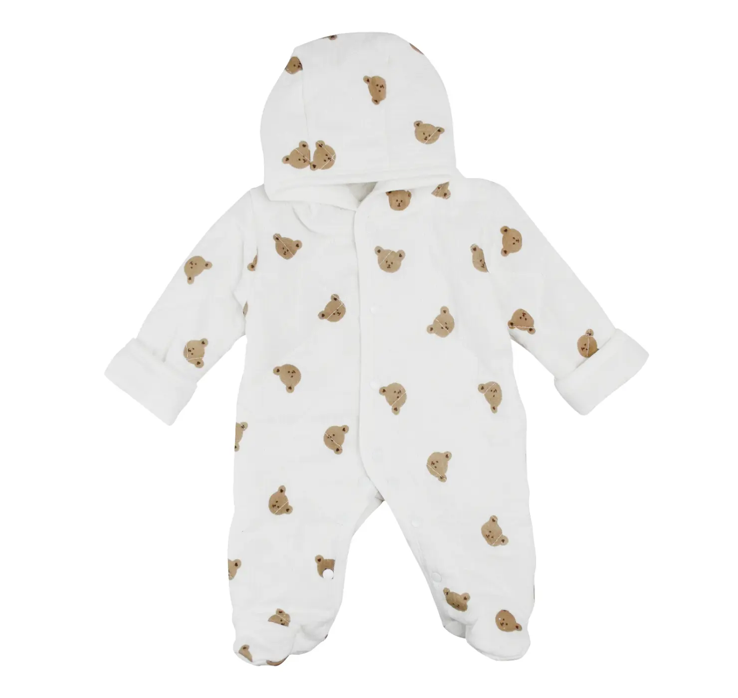 Комбінезон стьобаний молочний. Розмір: 56 | Колір: Молочний. MINIKIN вид 1