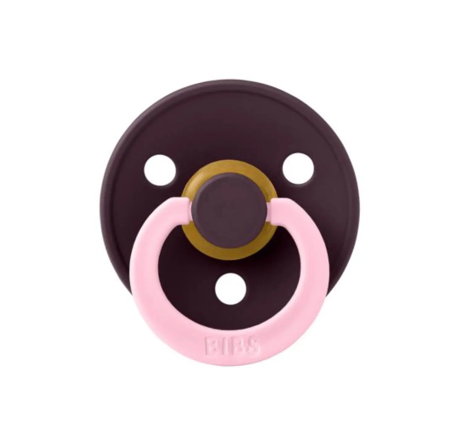 Пустушка Studio Colour Fusion Latex Round (кругла) – Plum/Baby Pink. BIBS вид 2