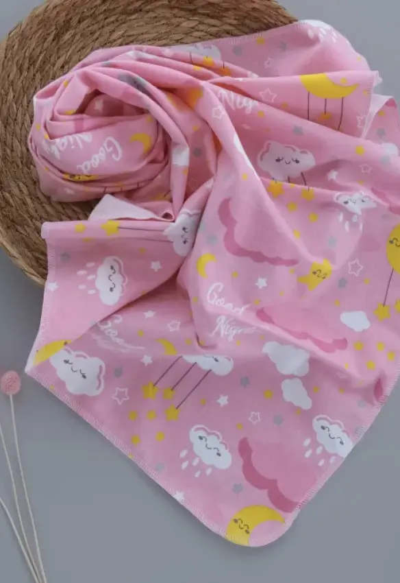 Пелюшка байка  Good night . Колір: Рожевий. Розмір : 90/80 Home.mama