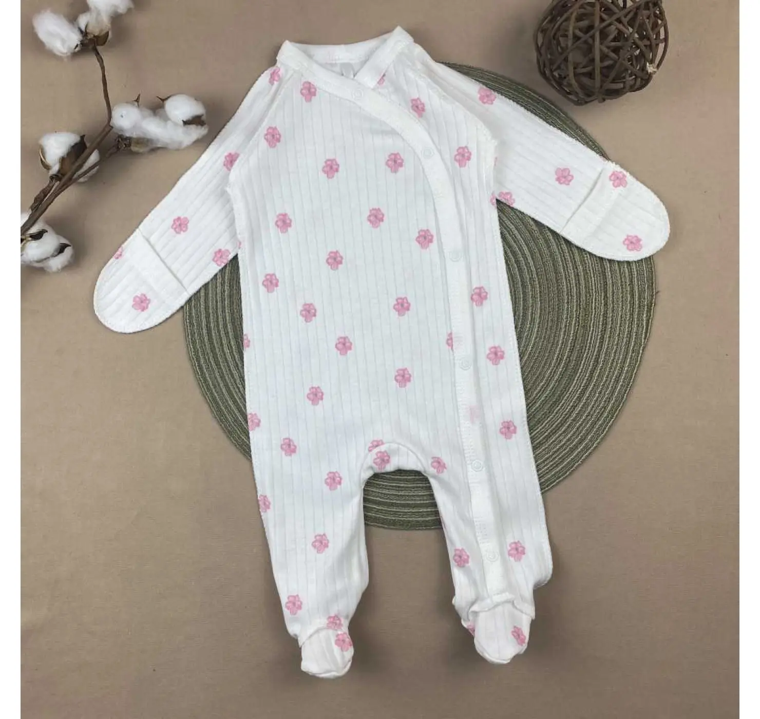 Чоловічок ясля. Принт Динозаври . Розмір: 56 | Матеріал: Інтерлок | Колір: Молочний. Sweet Mario