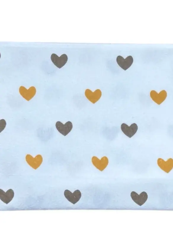 Пелюшка байка Серця. Матеріал: Байка. Колір: Жовтий| Розмір: 90х80. Home.mama