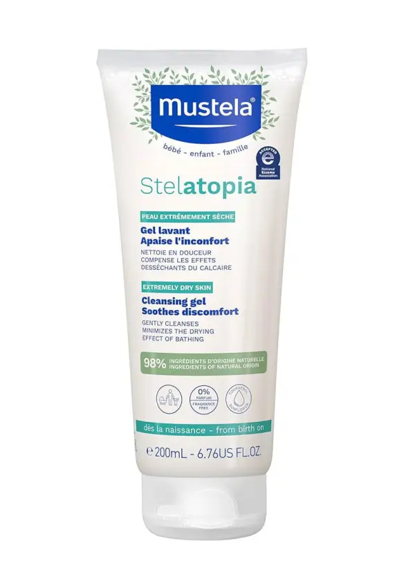 Ніжний очищуючий гель для атопічної шкіри STELATOPIA . Розмір: 200мл. Mustela