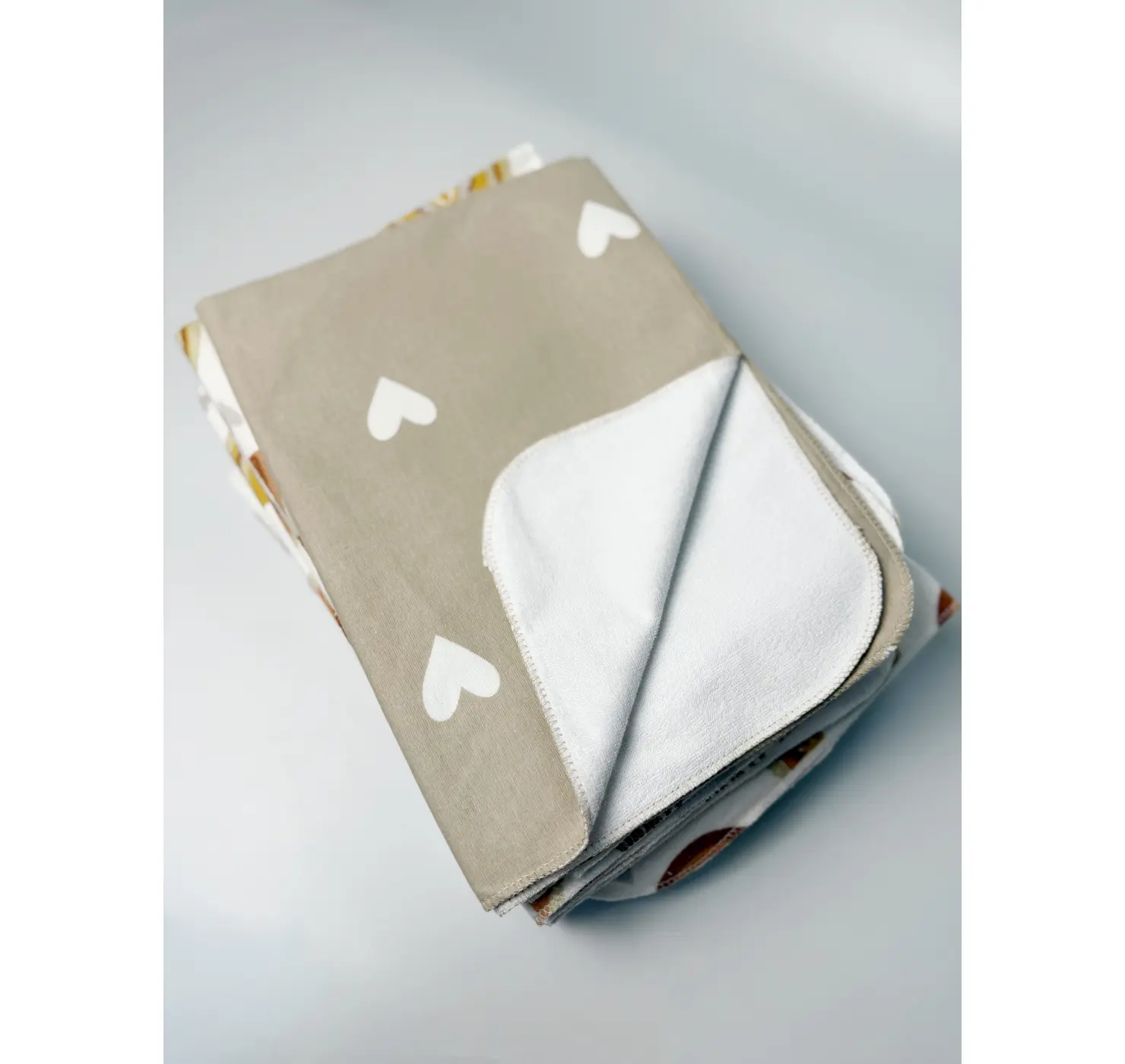 Пеленка непромокаюча байка. Розмір: 50/70. Колір: Помаранчевий. Принт: Звірята. Home.mama. вид 3