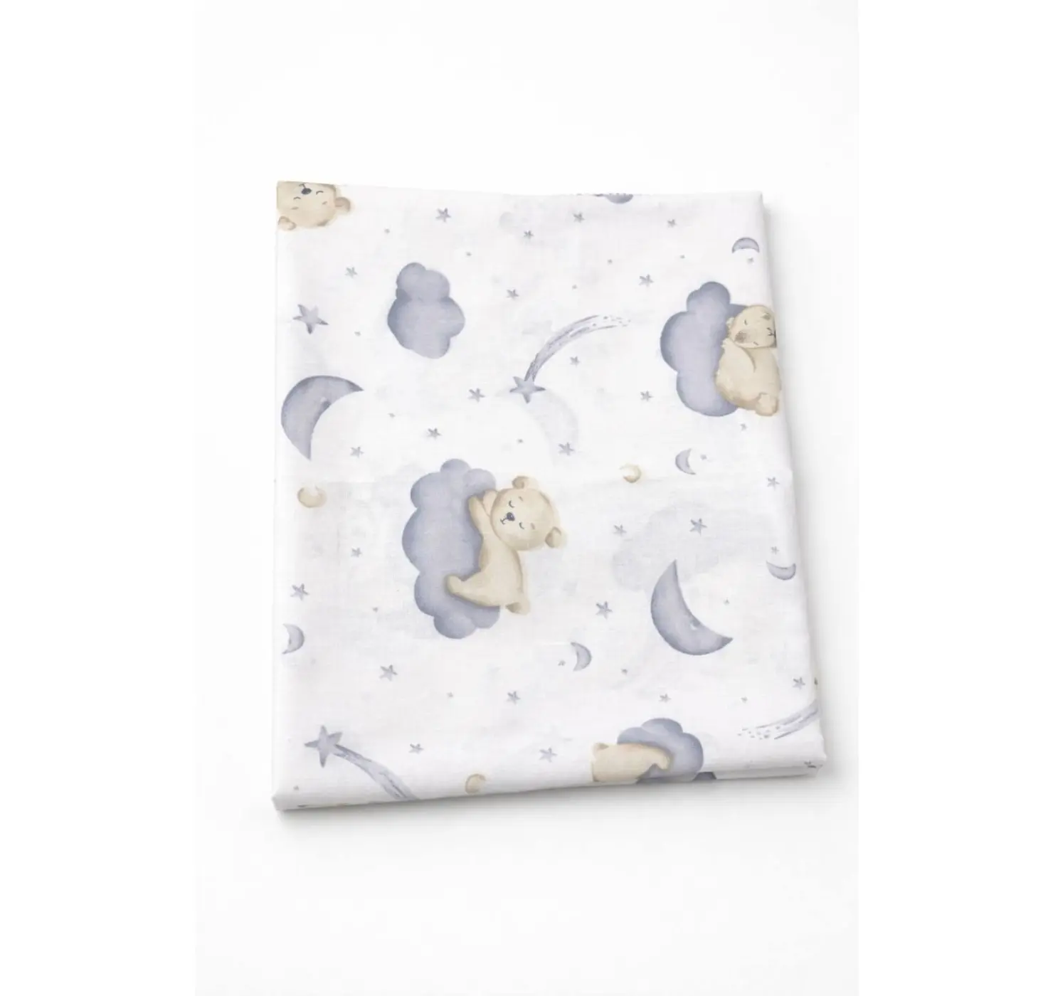 Непромокаюча багаторазова пелюшка. Принт: Зайчик. Колір: Сірий. Матеріал: Бавовна/Махра. | Розмір: 50*75. Home.mama