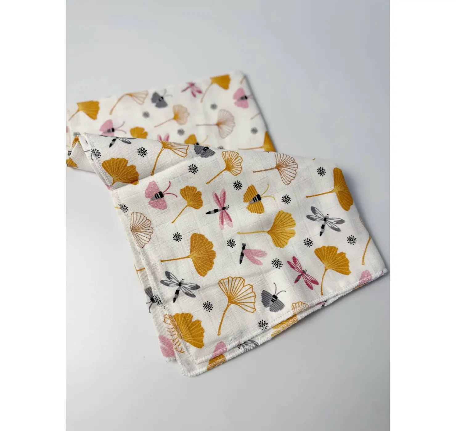 Пелюшка муслін звичайний. Принт Ведмедик сірий. Колір: Жовтий. Розмір: 90х80 | Матеріал: Муслін. вид 4