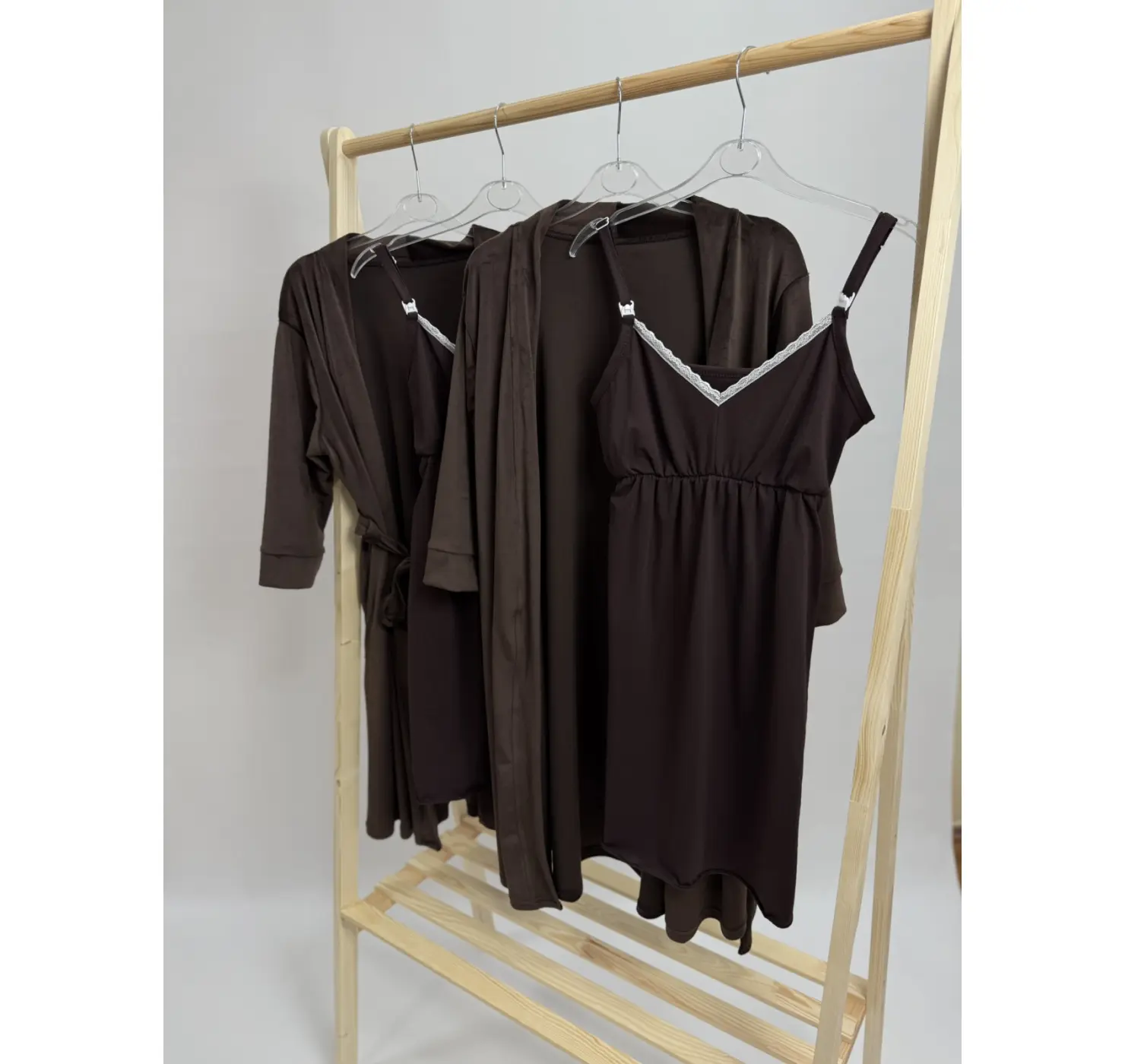 Нічна сорочка для годування. На кліпсі. Розмір: 44/46 | Колір: Шоколад. Home.Мama