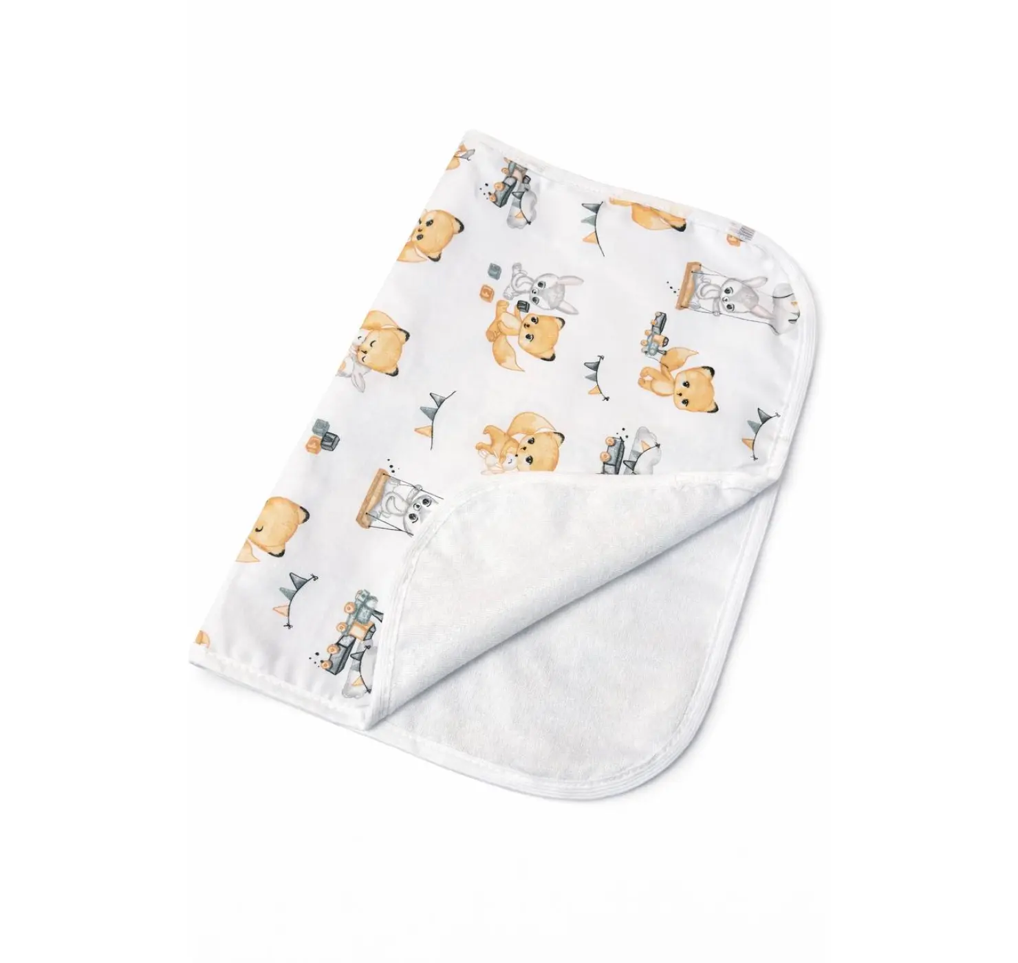 Непромокаюча багаторазова пелюшка. Принт: Зірка. Колір: Сірий. Матеріал: Бавовна/Махра. | Розмір: 40*60. Home.mama вид 2