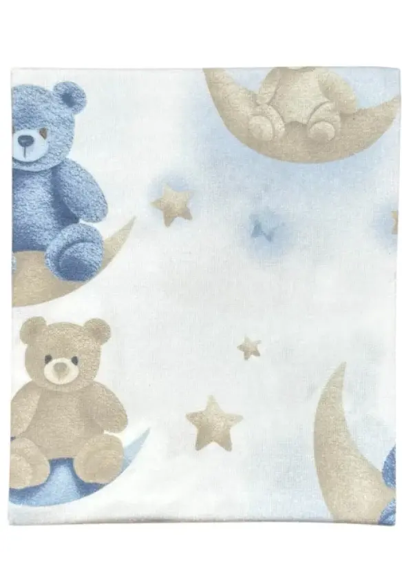 Пелюшка байка Ведмедик на місяці . Колір: Синій. Розмір : 90/80 Home.mama