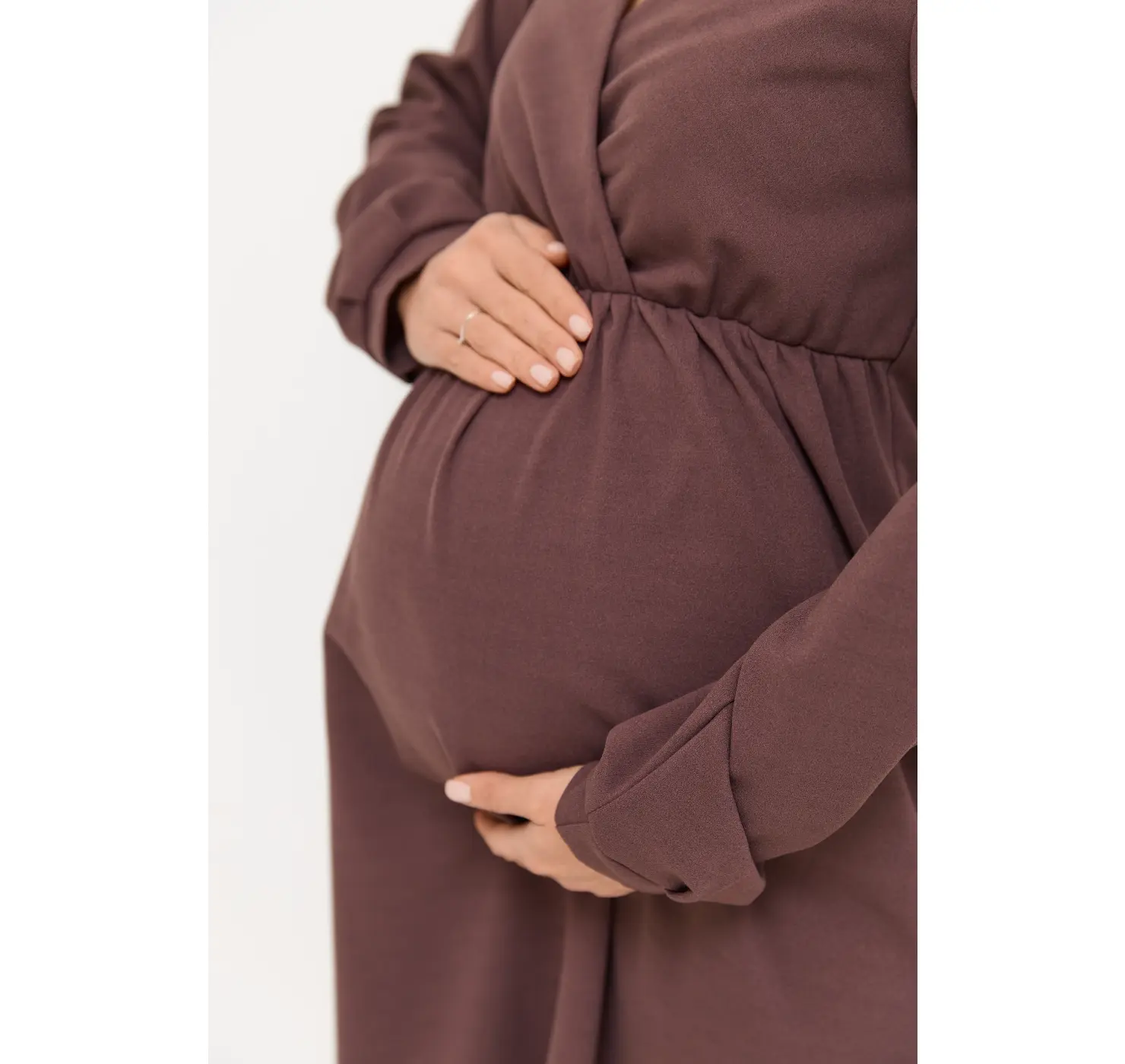 Сукня для вагітних та годуючих  Hollywood. Розмір : L(46). Колір: Шоколадний. Lullababe вид 3