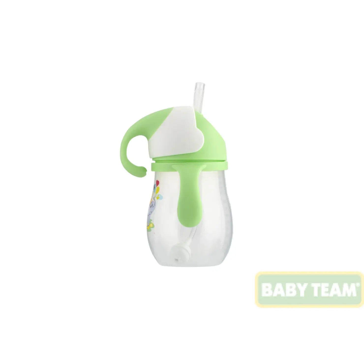 Поїльник з силіконовою трубочкою та ручками. Розмір: 320 мл.Baby team вид 1