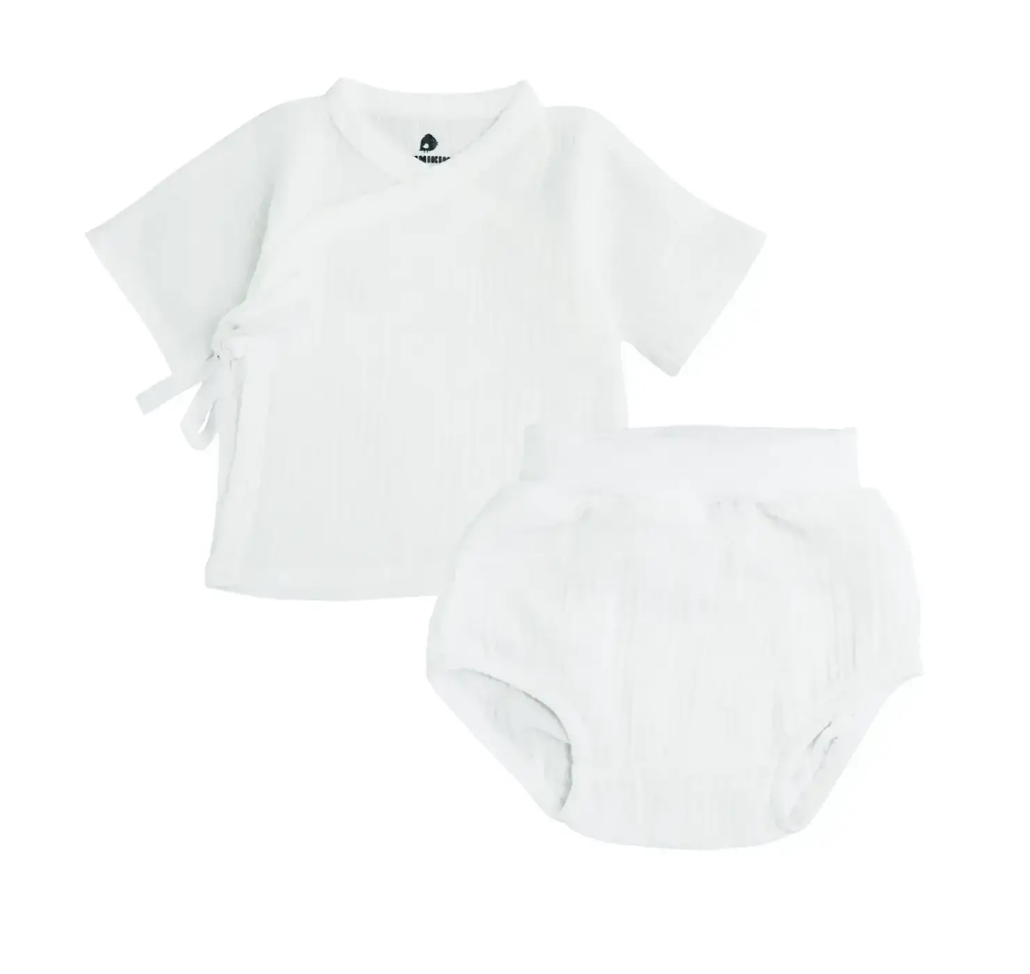 Мусліновий комплект: льоля та трусики під підгузок. Колір: Білий. Розмір: 62. Minikin вид 1