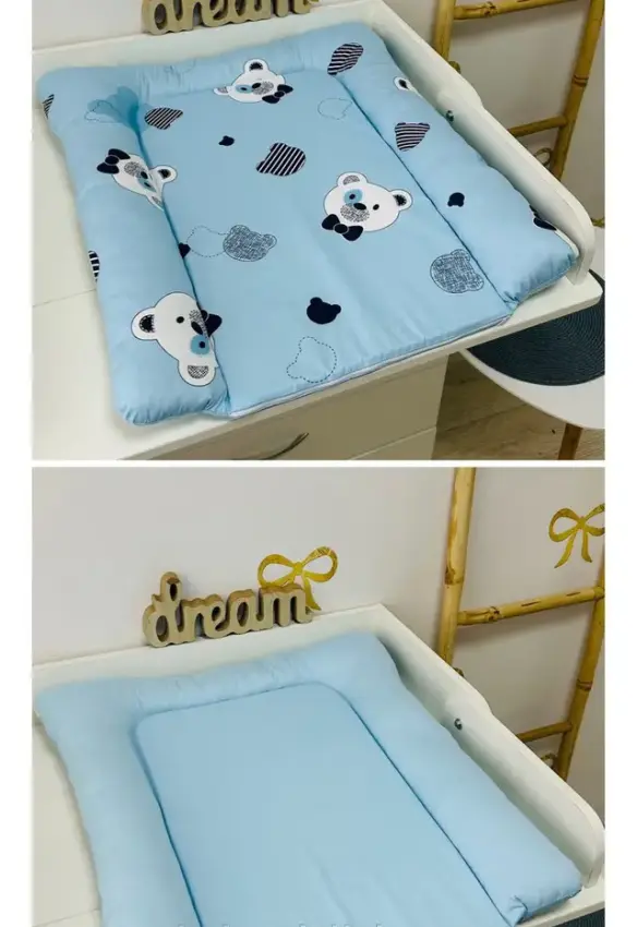 Повивальний матрац Ведмедик. Колір: Блакитний: Розміри : 50*70. Home.mama
