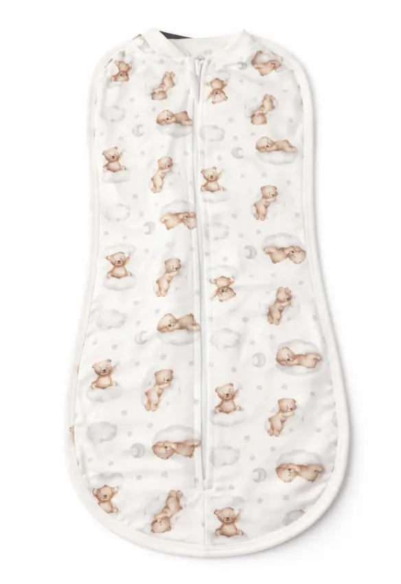 Євро пелюшка. Розмір: 0-3 м| Колір: Молочний | Принт: Ведмедик. Sweet Mario