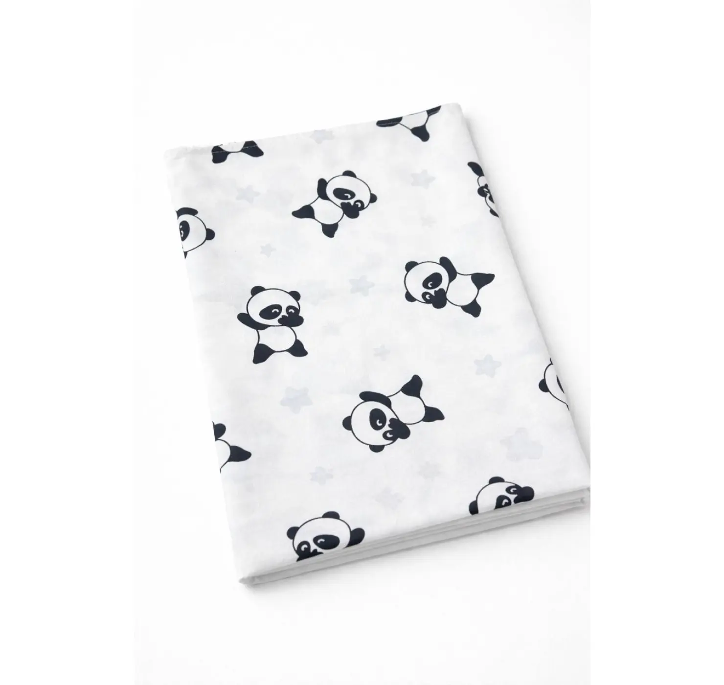 Пелюшка бавовняна. Принт: Панди. Матеріал: Бавовна. Колір: Білий| Розмір: 90х80. Home.mama