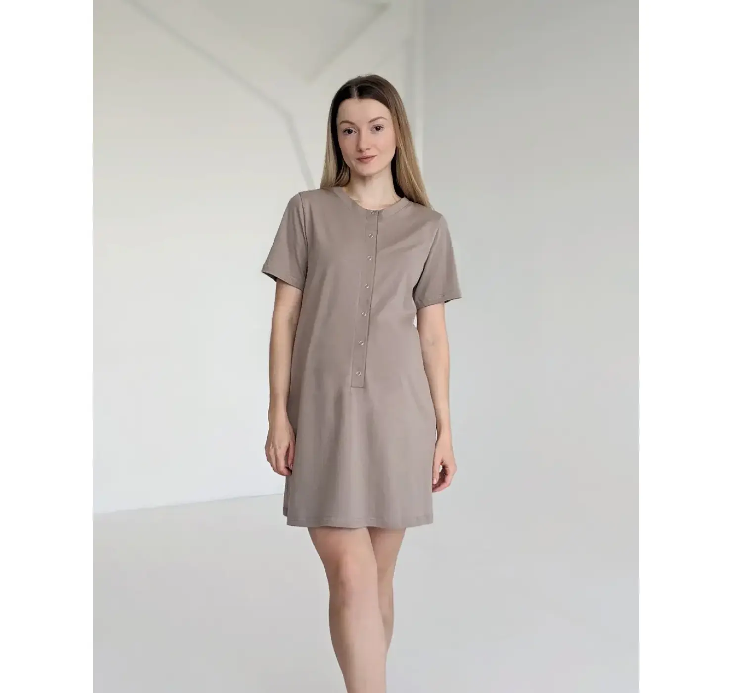 Сорочка для пологів у родзал. Колір: Капучино | Розмір: 50/52. DIVATEX