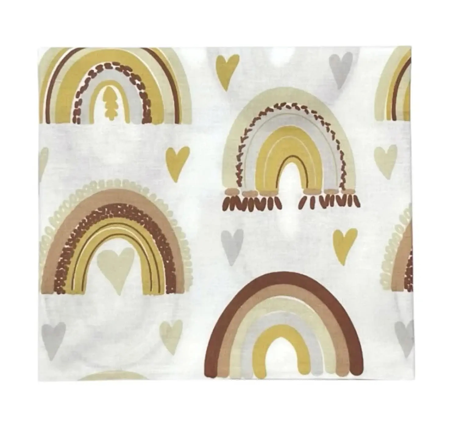 Пелюшка бавовняна.  Колір: Рожевий. Принт: Веселка. Матеріал: Бавовна. | Розмір: 90х80. Home.mama вид 1