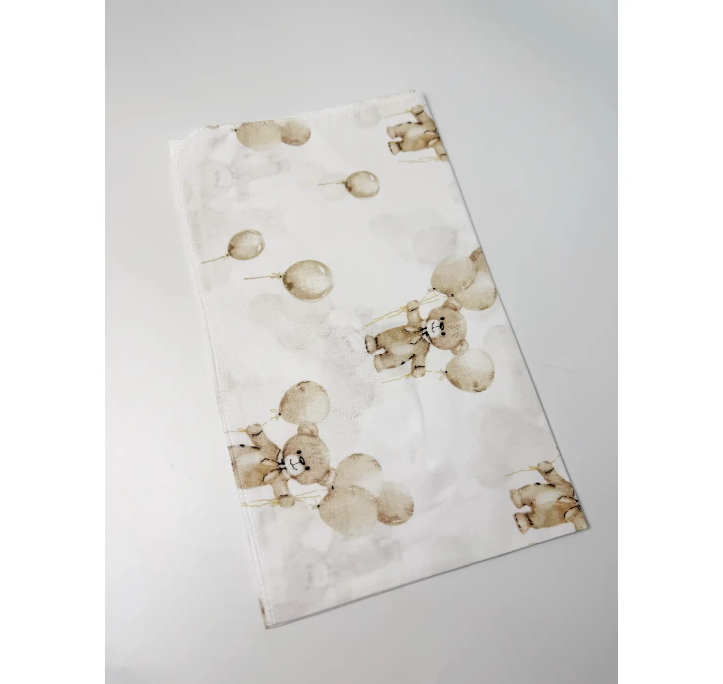 Пелюшка бавовняна. Колір: Бежевий. Принт: Ведмеді з кульками. Матеріал: Бавовна. | Розмір: 90х80. Home.mama