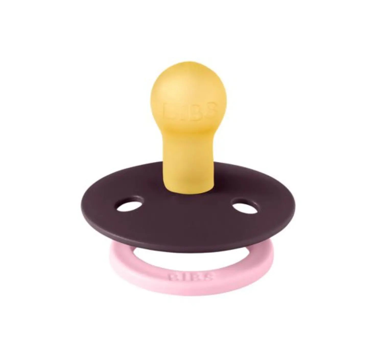 Пустушка Studio Colour Fusion Latex Round (кругла) – Plum/Baby Pink. BIBS вид 1