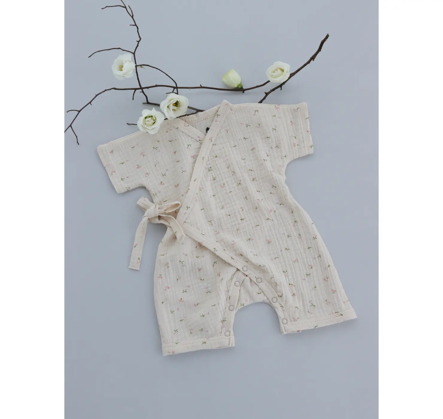 Мусліновий ромпер. Розмір: 62. Колір: Бежевий. MINIKIN