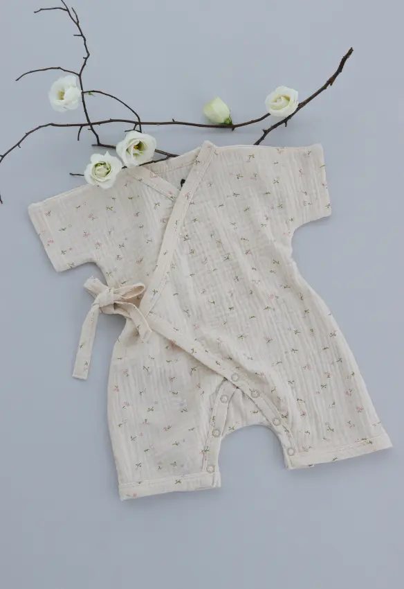 Мусліновий ромпер. Розмір: 62. Колір: Бежевий. MINIKIN