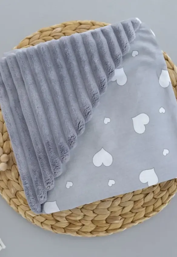 Плед плюшевий Ведмедик. Розмір: 100х80 | Колір: Темно- Сірий| Матеріал: Плюш/Бавовна. Home.mama